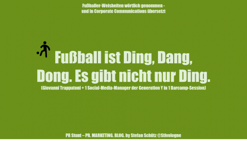 Fussballer-Phrasen-Content (Stefan Schütz / PR-Stunt)